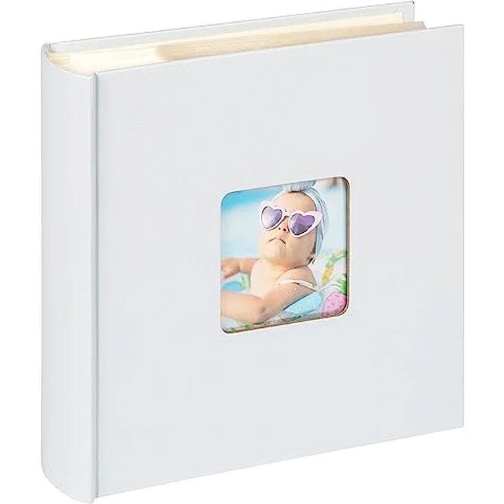 Walther design ME-110-BL Einsteckalbum Fun Baby für 200 Fotos 10x15 cm, hellblau mit Struktur-Einband und CD-Archiv – Bild 1