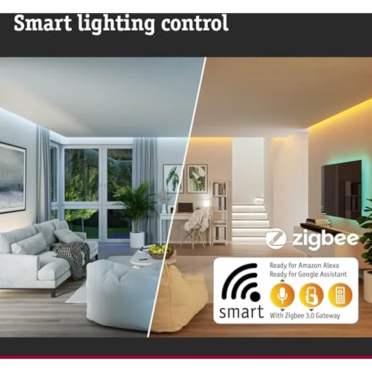Paulmann Smart LED-Stehleuchte Jagun, anthrazit, ZigBee 3.0 mit Tunable White und schalldämpfendem Filzschirm, 151 cm – Bild 13
