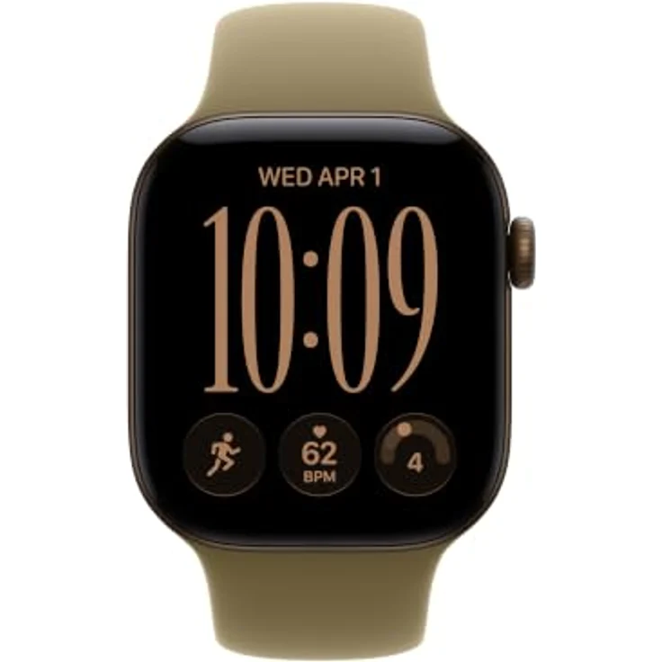 Apple Watch Sport Band M/L, Oliv, widerstandsfähiges Hochleistungs-Gummimaterial mit innovativem Pin-Verschluss – Bild 3