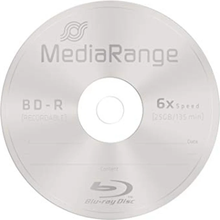 MediaRange BD-R 25GB 6-Fache Schreibgeschwindigkeit, 25er Cakebox – Bild 3