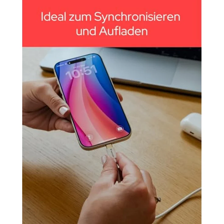 Verbatim Essentials USB-C Kabel, 2er Pack, 1,0m, USB 2.0, 480Mbit/s, 60W PD, Schwarz und Weiß – Bild 5