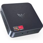 NiPoGi Mini PC Windows 11 AMD Ryzen 7 5800U 16GB DDR4 512GB SSD mit Radeon RX Vega 8 Graphics Micro Desktop Computer für Business/Büro/Meeting | WiFi 6 | BT 5.2 | Schwarz