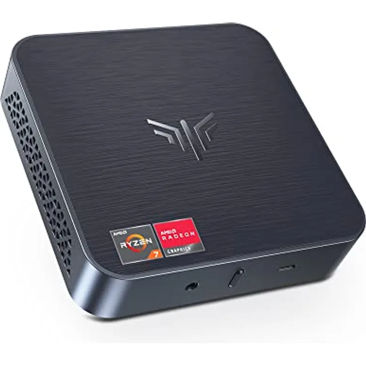 NiPoGi Mini PC Windows 11 AMD Ryzen 7 5800U 16GB DDR4 512GB SSD mit Radeon RX Vega 8 Graphics Micro Desktop Computer für Business/Büro/Meeting | WiFi 6 | BT 5.2 | Schwarz