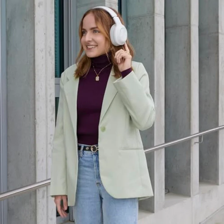 Hama Spirit Calypso III, Bluetooth Over-Ear-Kopfhörer mit 60 Stunden Akkulaufzeit und Bassverstärkung, grün/weiß – Bild 8