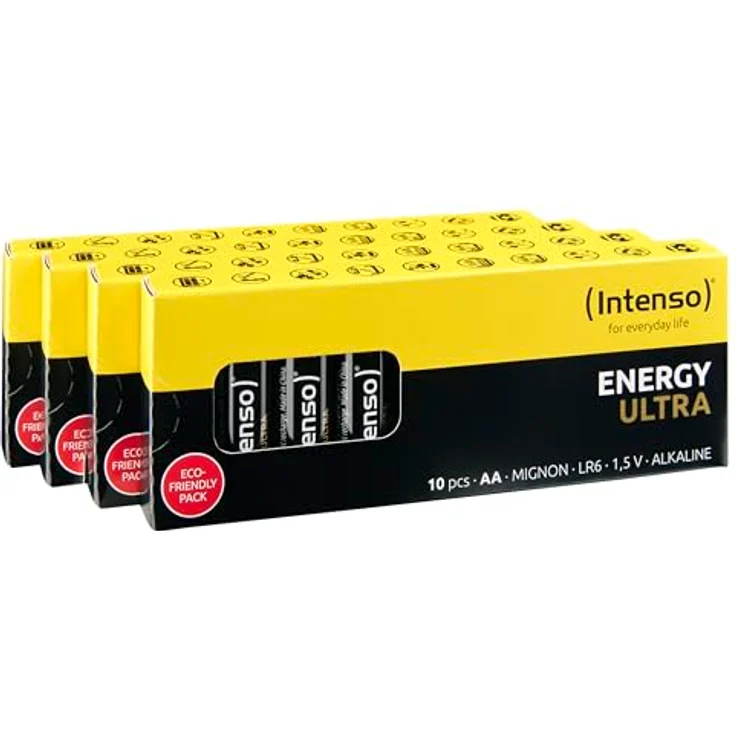 Intenso Energy Ultra AA Mignon LR6 Alkaline Batterien 40er Pack, gelb-schwarz – Bild 4