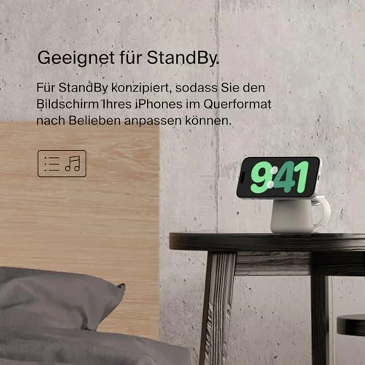 Belkin Boost Charge Pro 2-in-1 MagSafe Ladestation (15 W), Wireless Charger, Beige – Bild 3