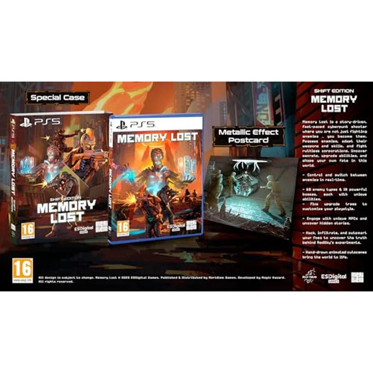 MDM MERIDIEM GAMES MEMORY LOST - Shift Edition PS5 (EU Import), Action-Adventure mit 60 Gegnertypen, 10 Endgegnern und anpassbarem Spielstil – Bild 3