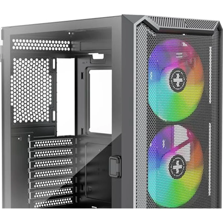 Xilence ATX Miditower (Mini ITX, ATX, mATX), PC Gehäuse, Schwarz – Bild 5