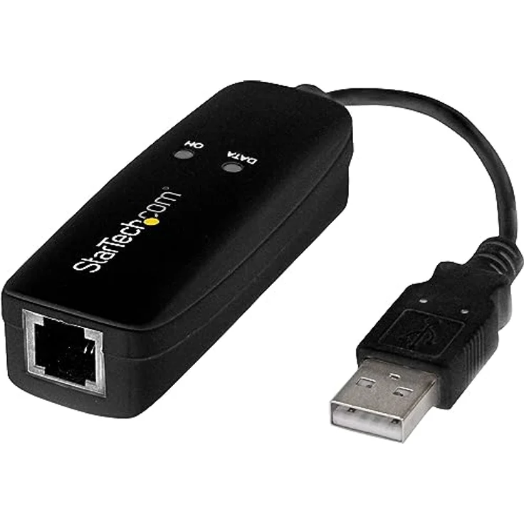 StarTech.com 56K USB Einwahl und Fax Modem - V.92 - Extern - Hardwarebasierend - USB Modem - 56kbit Modem - 14.4kbit Fax – Bild 2