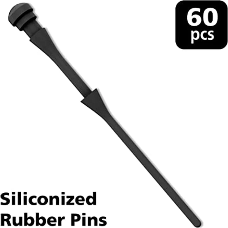 Akasa 60 Gummi Gehäuselüfterhalterungen, Anti vibration Gummi Befestigung für Gehäuse Lüfter, PC schrauben Silikon Gummistifte, 60 Stück, 73mm, Schwarz, AK-MX003-BKT60 – Bild 2
