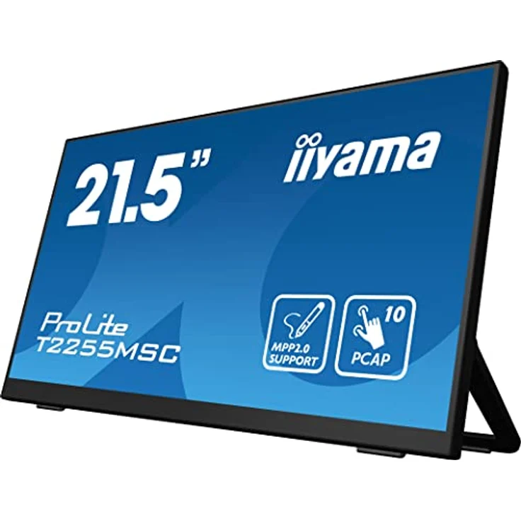 iiyama ProLite T2255MSC-B1 21,5" IPS LED Monitor Full-HD 10-Punkt Multitouch kapazitiv HDMI DP USB3.0 7H MPP2.0 schwarz – Bild 3