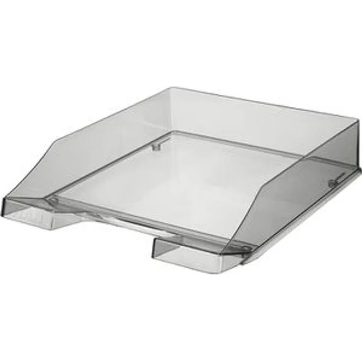 Han Briefablage 1026-x-24, Klassik transparent, A4, grau transparent, stapelbar, Kunststoff