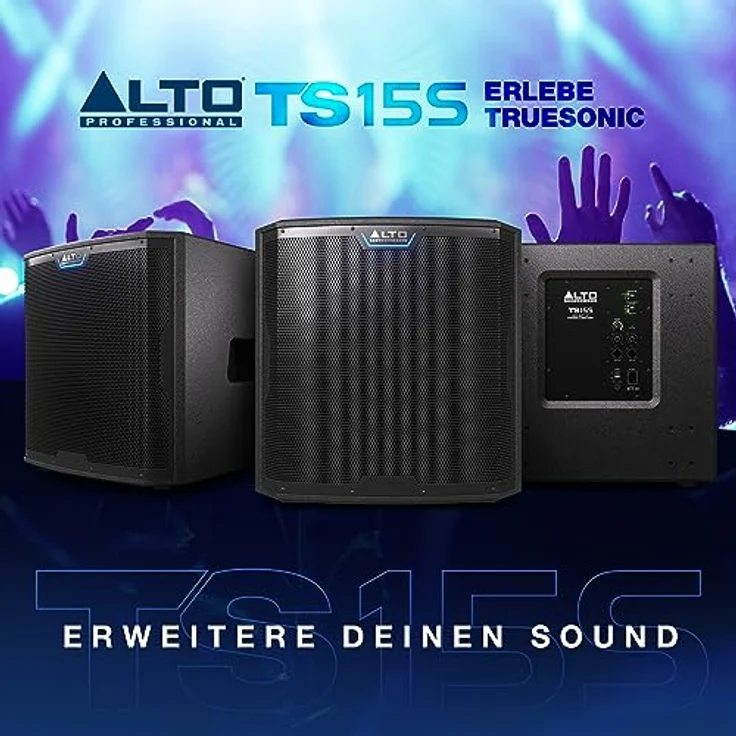 Alto Professional TS15S, Aktiver PA Lautsprecher mit kraftvollem Bass, schwarz – Bild 7