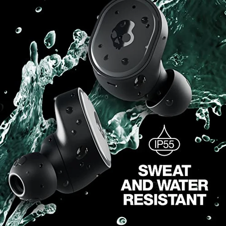 SKULLCANDY Kabellose Sesh ANC-Ohrhörer mit Noise Cancelling und Tile Finding Tech / 32-Stunden-Akku/Verwendung mit iPhone und Android/mit Mikrofon / IP55 wasserfest/Bluetooth-Ohrhörer – Schwarz – Bild 5