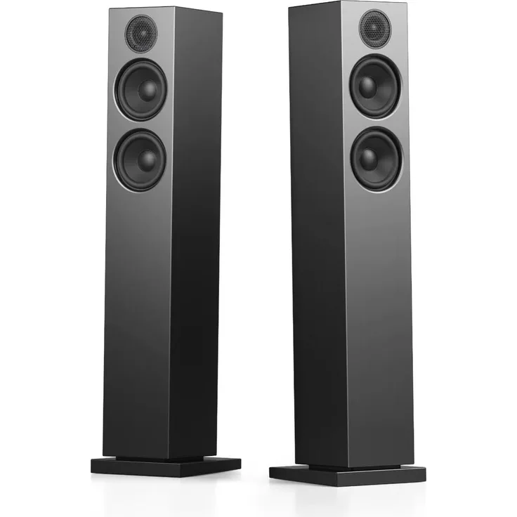 Audio Pro A38 W, Kabelgebundene Standlautsprecher mit 2 x 4,5" Tieftöner, Schwarz