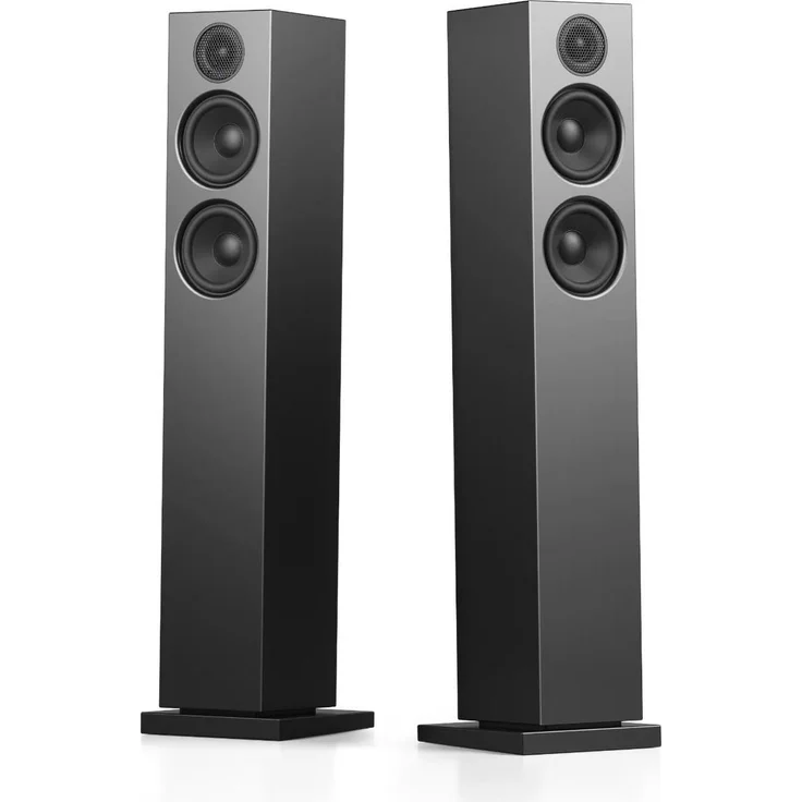 Audio Pro A38 W, Kabelgebundene Standlautsprecher mit 2 x 4,5" Tieftöner, Schwarz