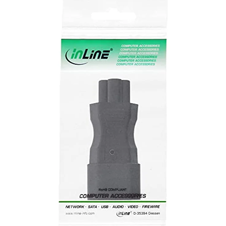 InLine Netzadapter IEC 60320 C14 - C5, 3pol. Kaltgeräte-Notebook – Bild 4