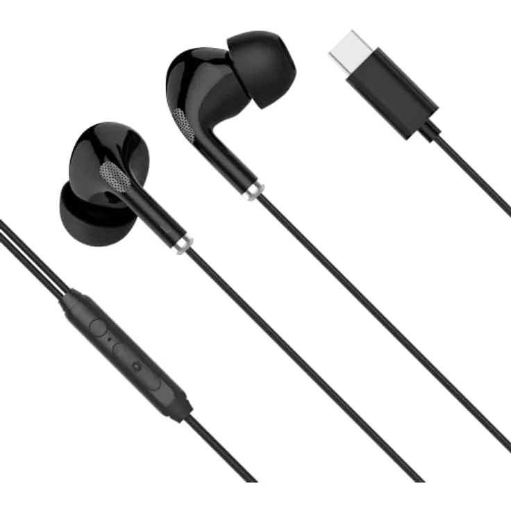 Krüger&Matz Kopfhörer C1 mit Mikrofon, Kopfhörer In-Ear, KMPC1-B, schwarz