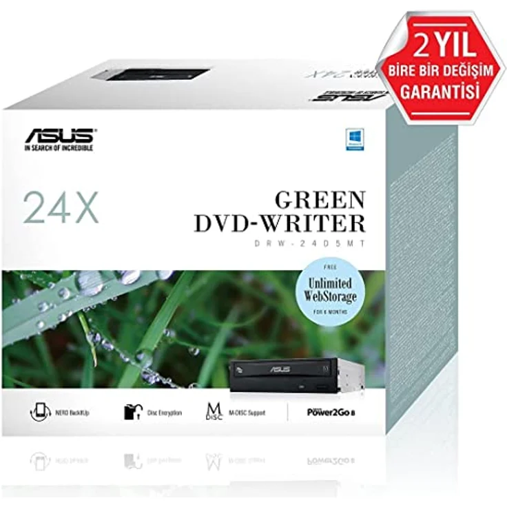 Asus DRW-24D5MT interner 24x DVD Brenner (DVD+-RW, Retail Silent) schwarz – Bild 2
