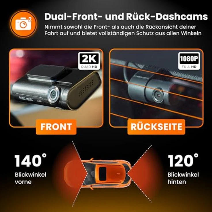 Halo Pro Dual Dash Cam – Bild 3