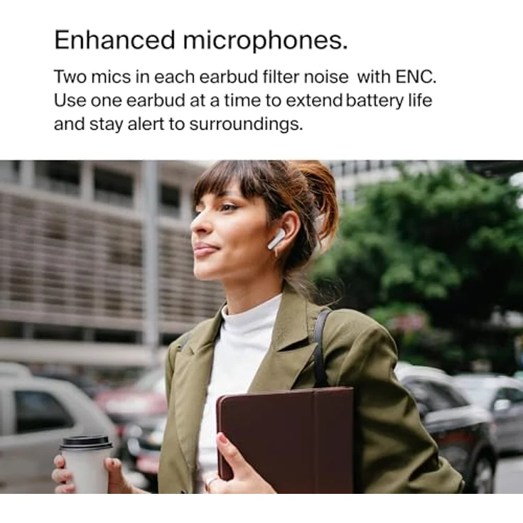 Belkin SOUNDFORM Motion True Wireless Earbuds (ANC, 24 h, Kabelgebunden, Kabellos), Kopfhörer, Weiss – Bild 5