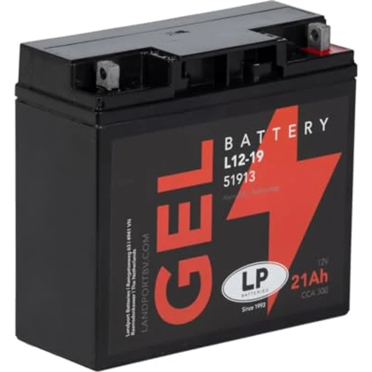 Landport LP L12-19 51913, Gel-Batterie mit 21 Ah und 300 CCA, wartungsfrei, auslaufsicher – Bild 3