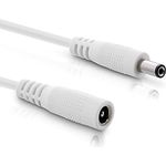 InLine® DC Verlängerungskabel, DC Stecker/Buchse 5,5x2,1mm, weiß, 1m