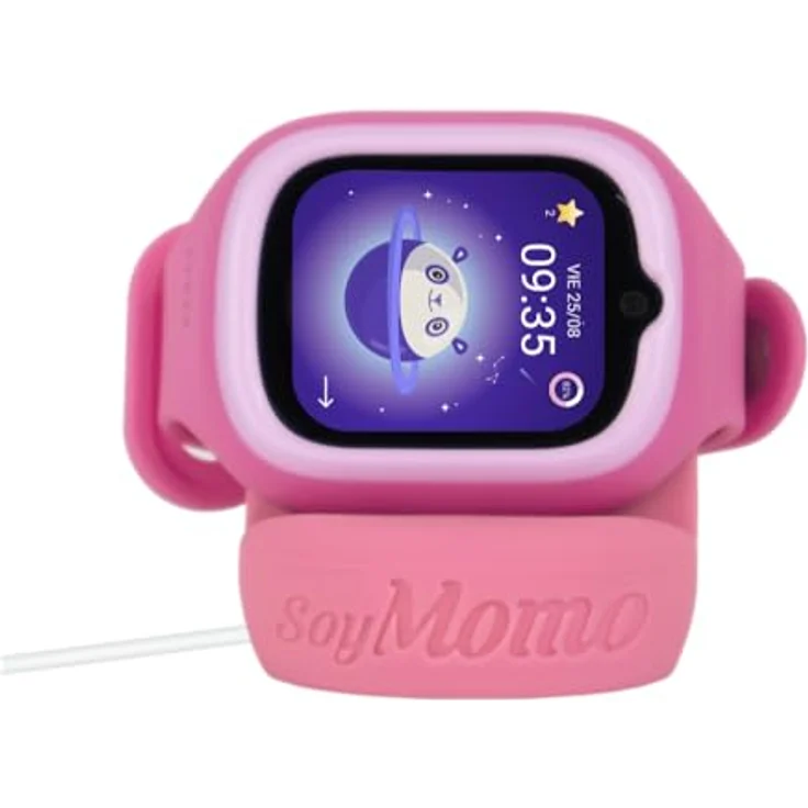 Soymomo Space 3.0 GPS-Uhr für Kinder, Smartwatch mit HD-Anrufen, Notfallknopf, Eltern-App, GPS, Schwarz/Rosa – Bild 3