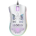 ISY IGM-4500-WT Honeycomb RGB Gaming Maus, Weiß