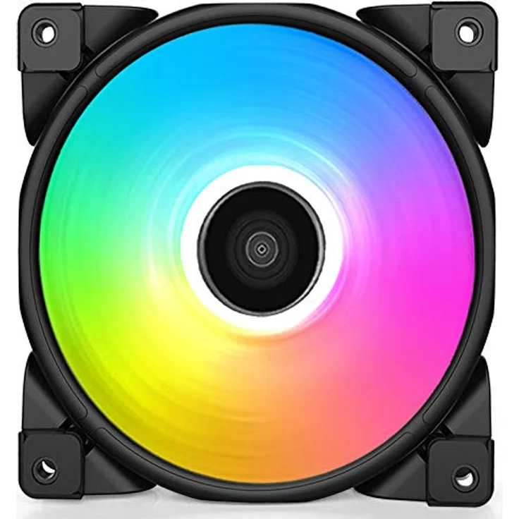Pccooler Halo FRGB 3 in 1, 120 mm Gehäuselüfter mit adressierbaren RGB-LEDs, Schwarz, 3 Lüfter set – Bild 8