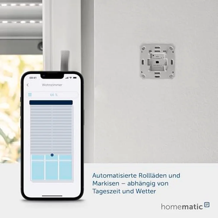 Homematic IP HmIP-SK20 Starter Set Beschattung, Smart Home Hub mit Rollladenaktoren und Tasterwippen, Weiss – Bild 2