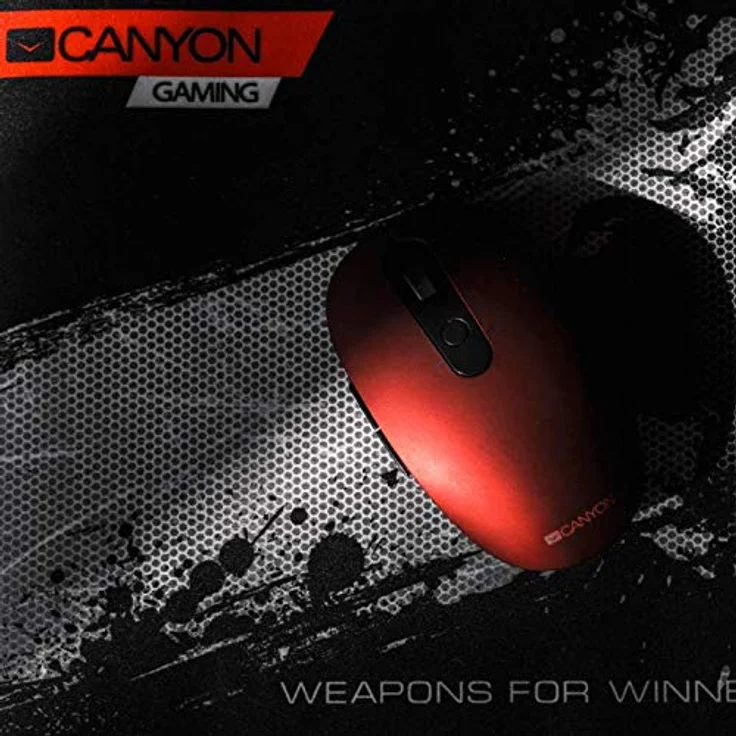 CANYON W009R, Kabellose Bluetooth Maus mit 1600 DPI, leisen Klick und minimalistischen Design, rot – Bild 5