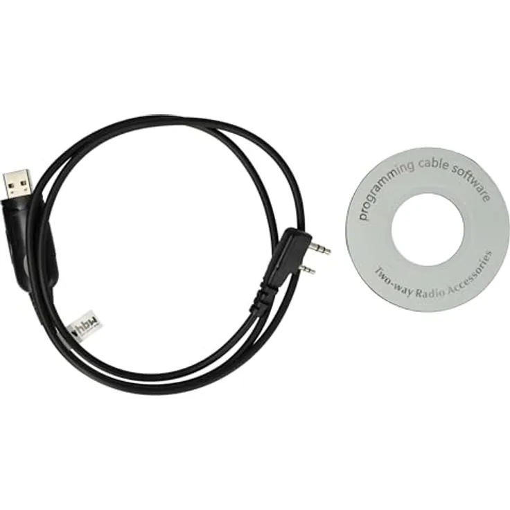 VHBW USB Programmierkabel passend für Kenwood TK-272G, TK-278G, TK-308, TK-3100, TK-3101, TK-3102, TK-3107, TK-3130 Funkgerät schwarz