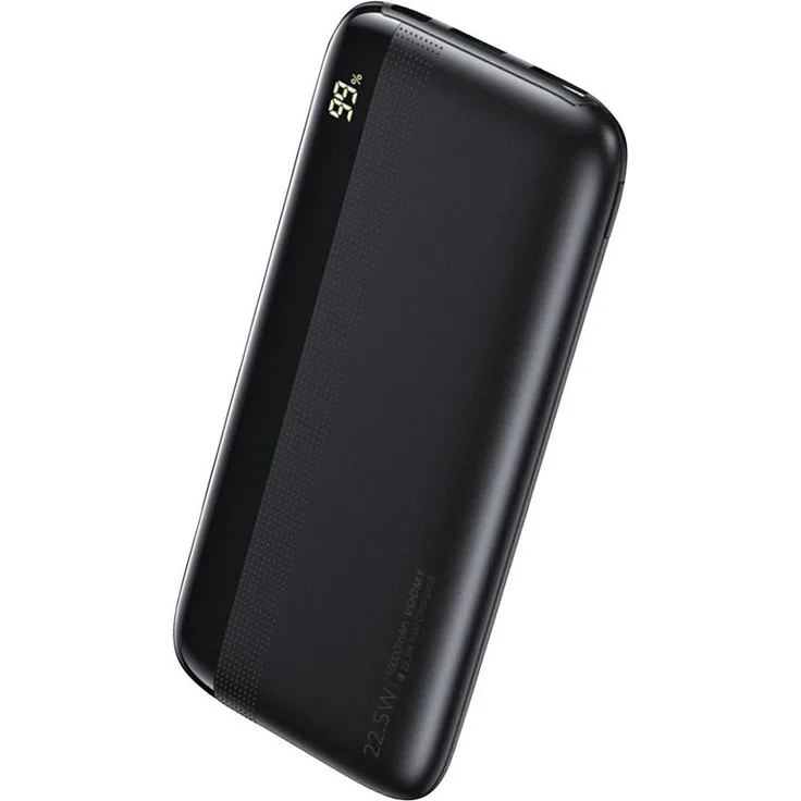 Voomy Charge P10 Powerbank 10000 mAh, 22.5W Schnellladefunktion, 3 Geräte gleichzeitig aufladen, Batterieanzeige, kompakte Größe