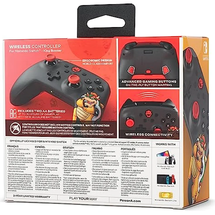 Kabelloser PowerA-Controller für Nintendo Switch - King Bowser – Bild 2