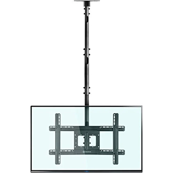 ONKRON N2L TV Deckenhalterung Halterung Decke 32-80 Zoll ausziehbar 717-3104 mm für Flach & Curved LED LCD QLED OLED Fernseher Monitore schwenkbar neigbar riesig VESA Schwarz – Bild 1