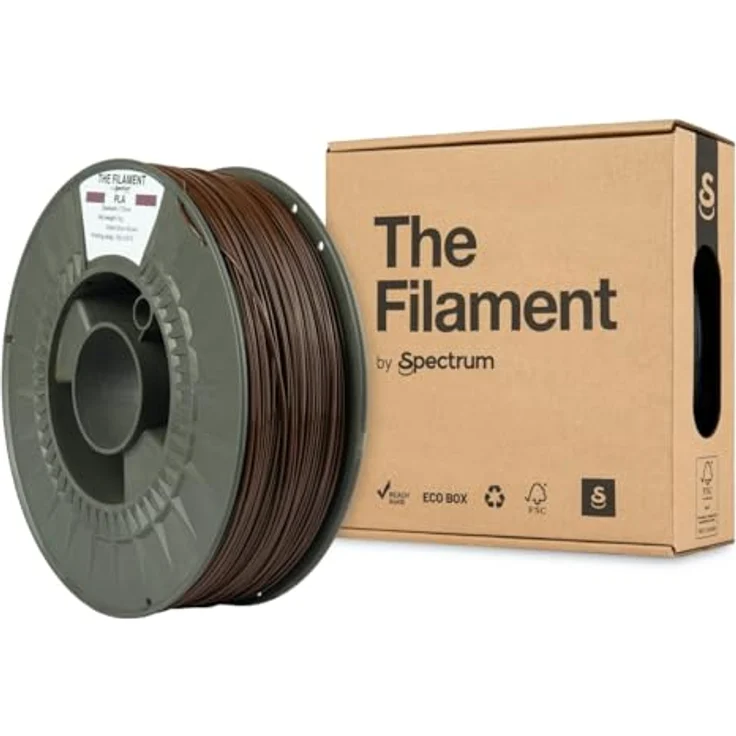 Spectrum Filaments PLA Refill, 1 kg 1,75 mm, 3D-Druckmaterial, Bison Brown, Made in EU – Bild 1