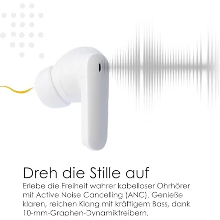 Boompods Bluetooth-Kopfhörer 5.3 ANC Open-Ear Sport IPX4, kabellos, 6 Stunden Akkulaufzeit, Weiß – Bild 2