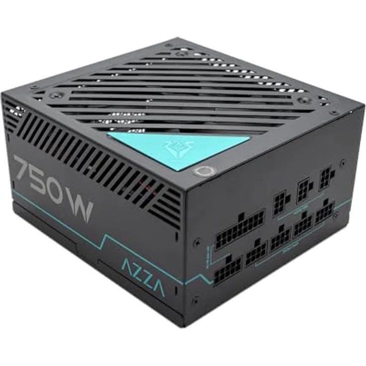 Azza PSAZ-750G 80+ Gold 750W ATX 3.0 Netzteil, Effizienter Stromverbrauch und leiser Betrieb, schwarz – Bild 3