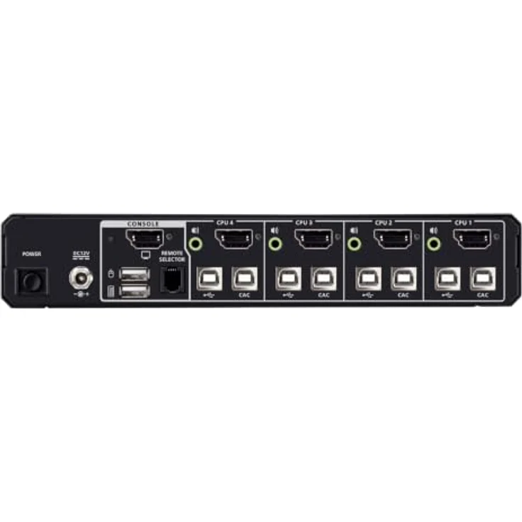 ATEN CS1184DPH4C, 4-Port USB KVM Switch mit 5K DP/HDMI, Single Display, Cardreader, sicherheitszertifiziert – Bild 2