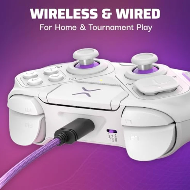 pdp Controller Victrix Pro Hybrid wireless weiß PS5, mit Wendemodul, Fight Pad-Modul, Victrix Control Hub-App und Clutch Triggers™ – Bild 6