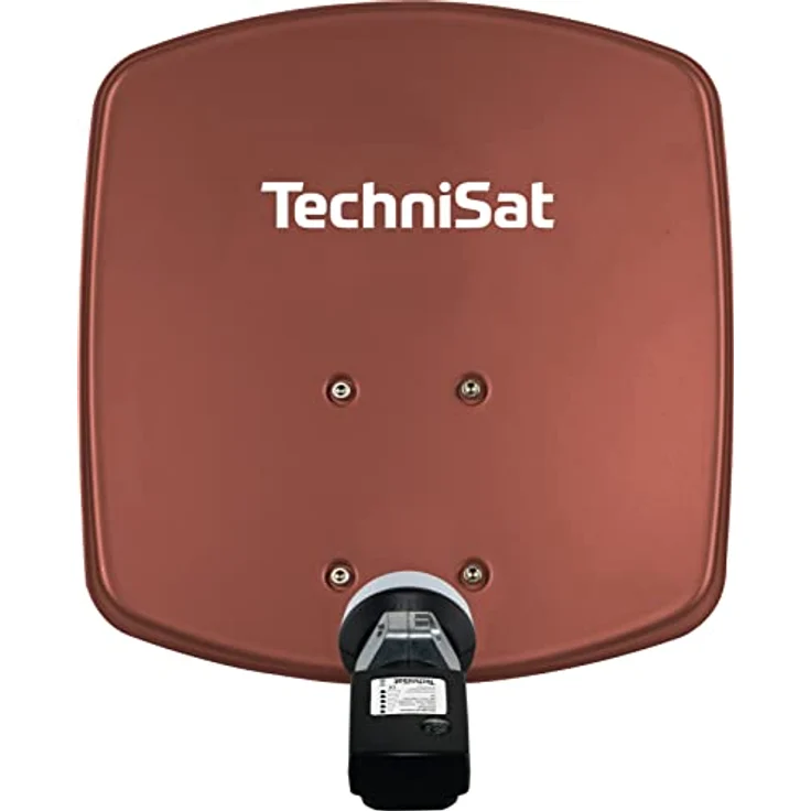 TechniSat DIGIDISH 33 – Satelliten-Schüssel für 1 Teilnehmer (33 cm kleine Sat Anlage - Komplettset mit Wandhalterung und Satfinder V/H-LNB) rot – Bild 2