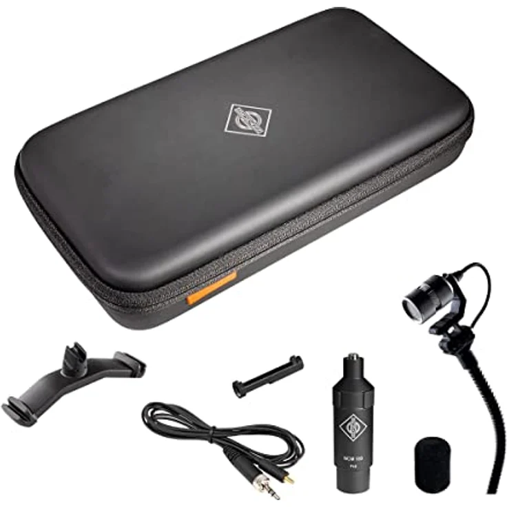 Neumann MCM 114 Cello Set, Kondensatormikrofon mit symmetrischem Instrumentenkabel und In-Ear-Kopfhörersignal, schwarz – Bild 1