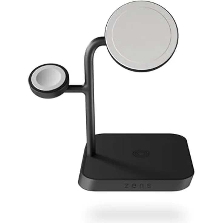 ZENS MagSafe+Watch 15W MagSafe Ladestation 3in1 für iPhone, Apple Watch und AirPods (Made for MagSafe & Made for Apple Watch Zertifizierung, 65W Netzteil mit Kabel inklusive) Schwarz – Bild 3