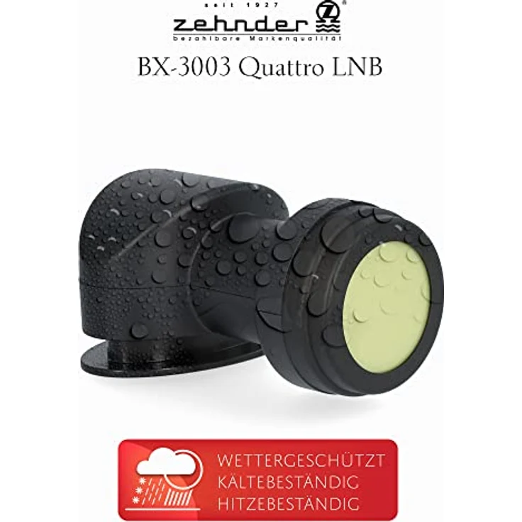 Zehnder Quattro LNB für Multischalter mit Sun Protect UV Schutz und Wetterschutzkappe zum herausziehen - 40mm Feed - 4K Ultra HD - Satellite LNB - Digital - 4G 5G LTE Abschirmung| BX-3003 – Bild 5