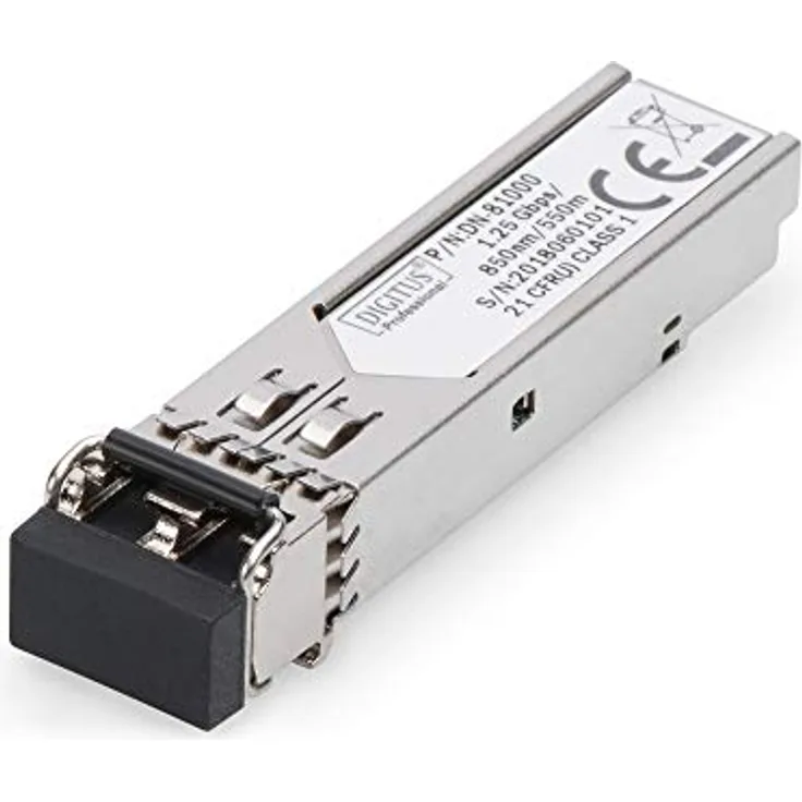 DIGITUS HP-Hpe Comp. 1.25 Gbps SFP Module, bis zu 550m Multimode, LC Duplex Con, 1000Base-SX, 850nm