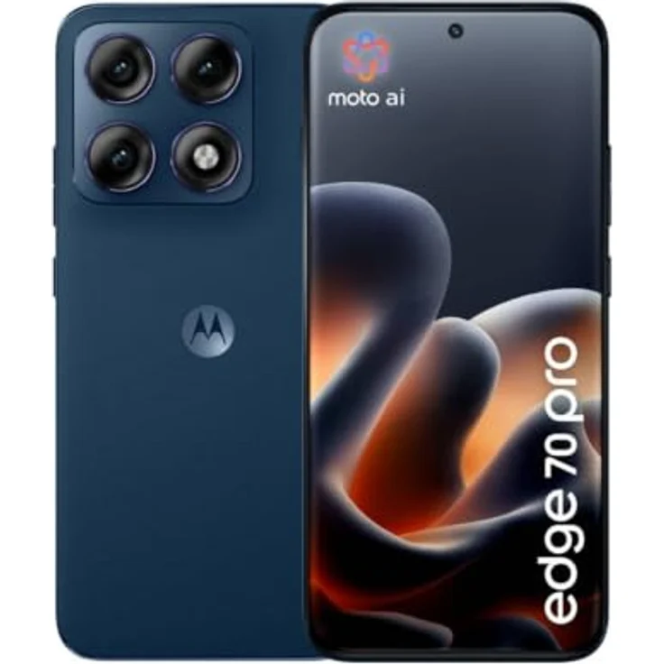 Motorola edge 70 pro (512 GB, Dark Blue, PANTONE Titan, 6.78", Dual SIM, 5G), Smartphone, Blau – Bild 1