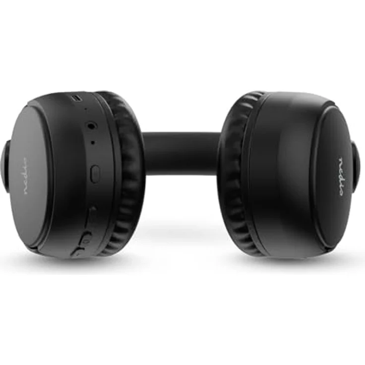 Nedis Drahtlose Over-Ear-Kopfhörer, max. Batteriespielzeit 12 Std, eingebautes Mikrofon, Stimmkontrolle, Lautstärkeregler, Schwarz – Bild 4