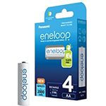 Panasonic eneloop, Ready-to-Use Ni-MH Akku, AA/Mignon, Blau, 4er-Pack, verbesserte Kapazität: min 2000 mAh, 2100 Ladezyklen, hohe Leistung & geringe Selbstentladung, wiederaufladbar, Blau