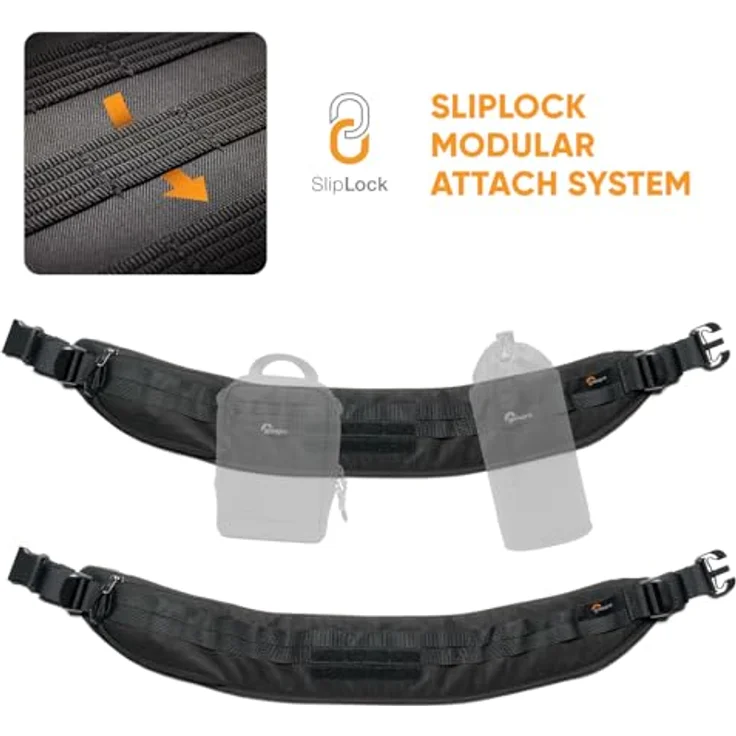 Lowepro ProTactic III Zubehörgürtel, kompatibel mit ProTactic-Kamerarucksack 350/450 III, Modulares System, Sliplock-Verbindung, Hüftgurt, grün – Bild 4
